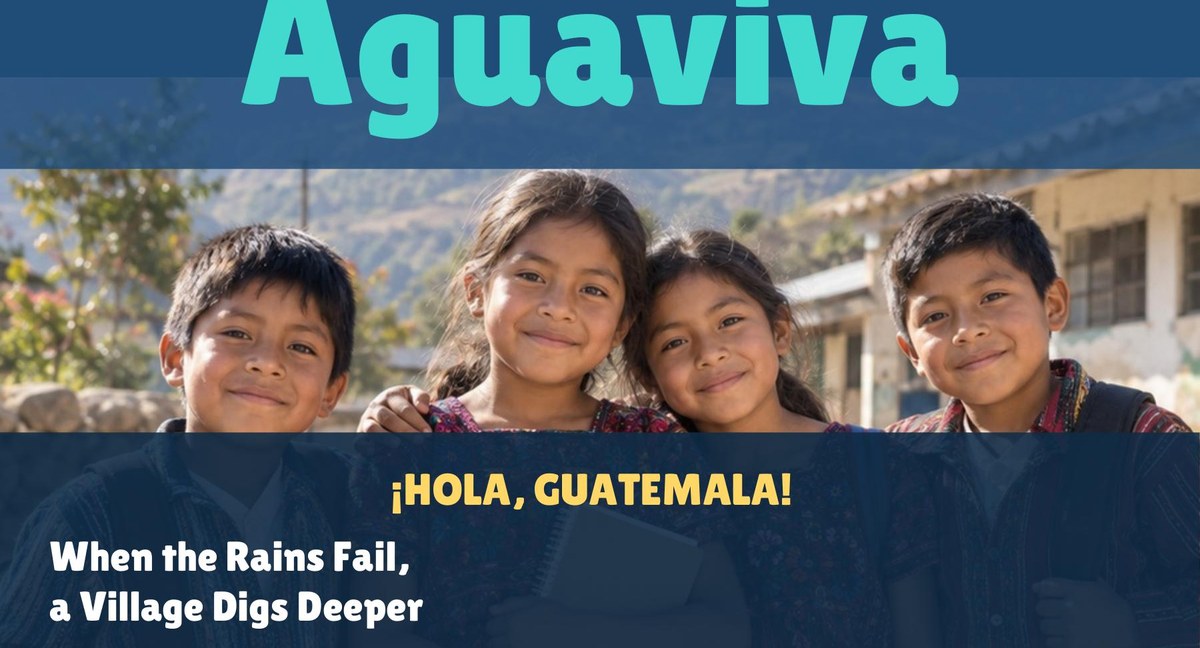 Front of the Aguaviva postcard, Water Changed Her Life